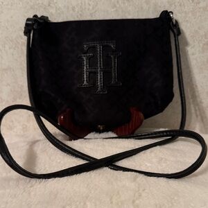 Tommy Hilfiger Black Crossbody Bag with Logo